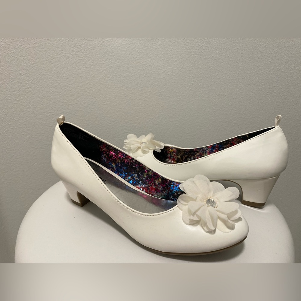 Girls Dress Heels With Flower